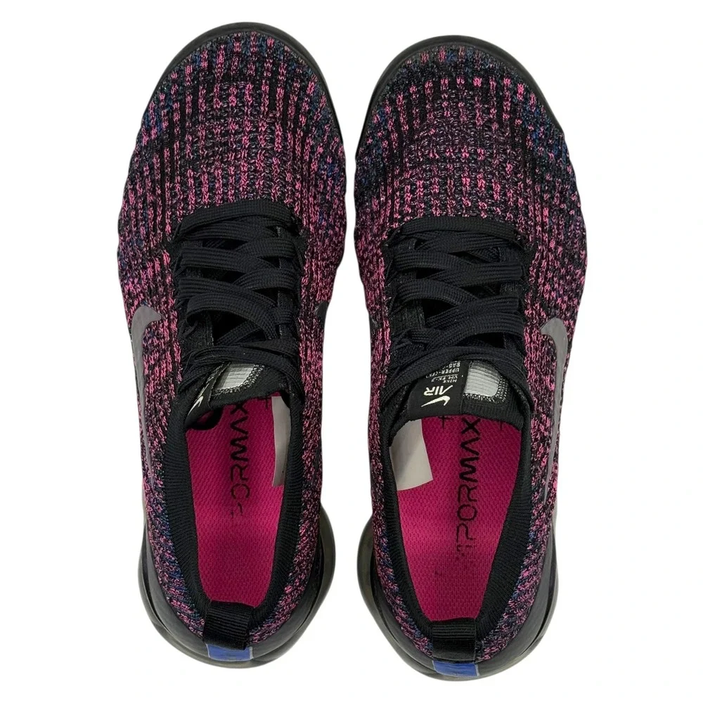 Nike Air VaporMax Flyknit 2 Women's 8.5 Black Purple Running Shoes AJ6910-003‎